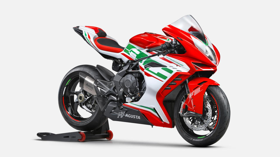 The 2023 MV Agusta F3 800 RC makes 155 hp and is 17 pounds lighter than its base model. - Credit: MV Agusta Motor S.p.A.