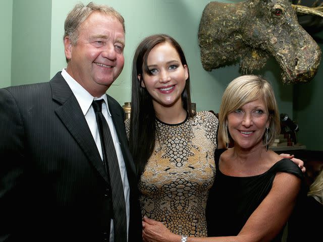 <p>Alexandra Wyman/Getty </p> Gary Lawrence, Jennifer Lawrence and Karen Lawrence at the film premiere party for 'Silver Linings Playbook' in September 2012.