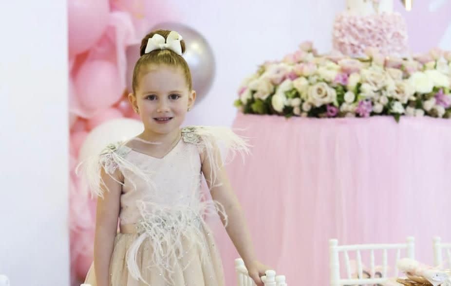 Pixie's dress was made especially for the occasion by Nicky Velani, a couture bridal designer. Her dress had 3000 Swarovski stones sewn into the skirt! Source: Instagram / Jessica Abraham Photography