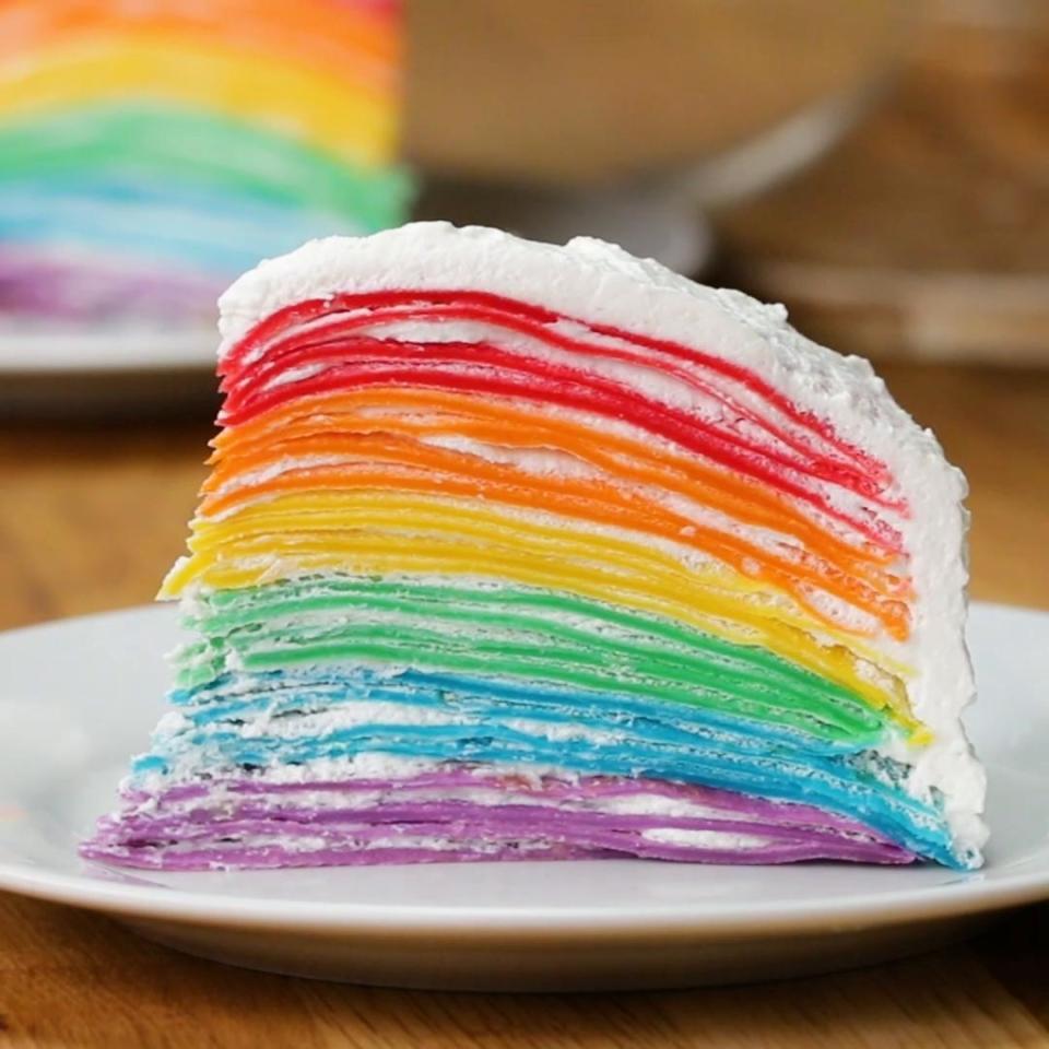 Rainbow Crepe Cake