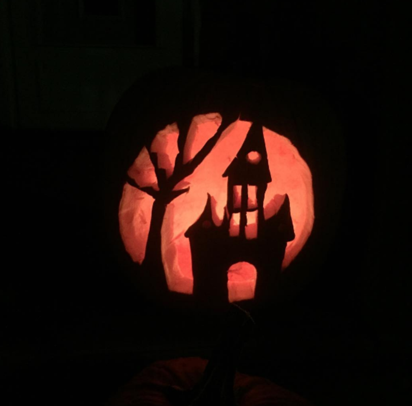 <p>@sarahmariekuhn</p><p>Knock knock, who's there? This haunted house design is spook-tacular and makes for a fun, nontraditional jack-o'-lantern design idea.</p><p><strong>Related: 15 <a href="https://www.yahoo.com/lifestyle/weve-got-chills-15-classic-160000130.html" data-ylk="slk:Classic Halloween Monsters and Where They Come From;elm:context_link;itc:0;sec:content-canvas;outcm:mb_qualified_link;_E:mb_qualified_link;ct:story;" class="link  yahoo-link">Classic Halloween Monsters and Where They Come From</a></strong></p>