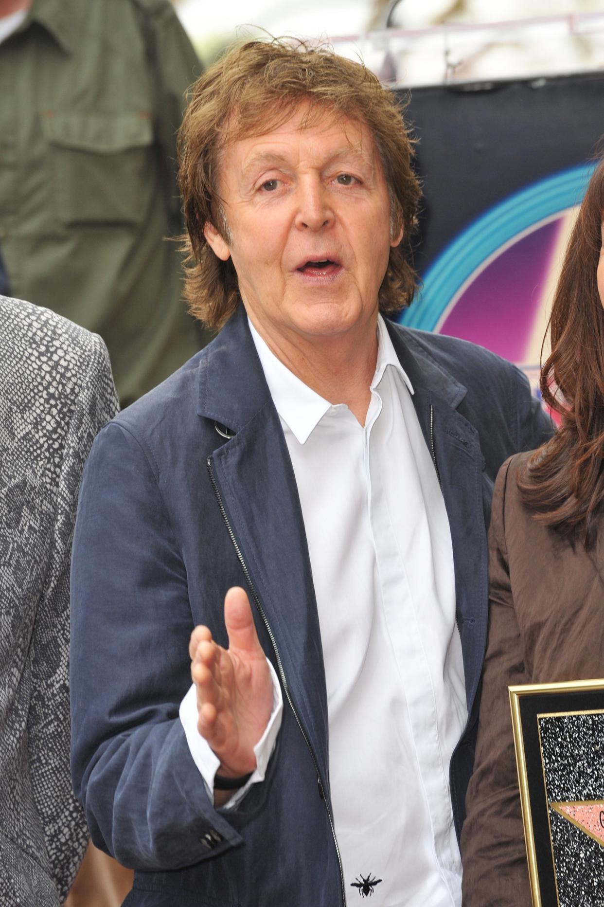 Paul McCartney at Hollywood Walk of Fame star ceremony