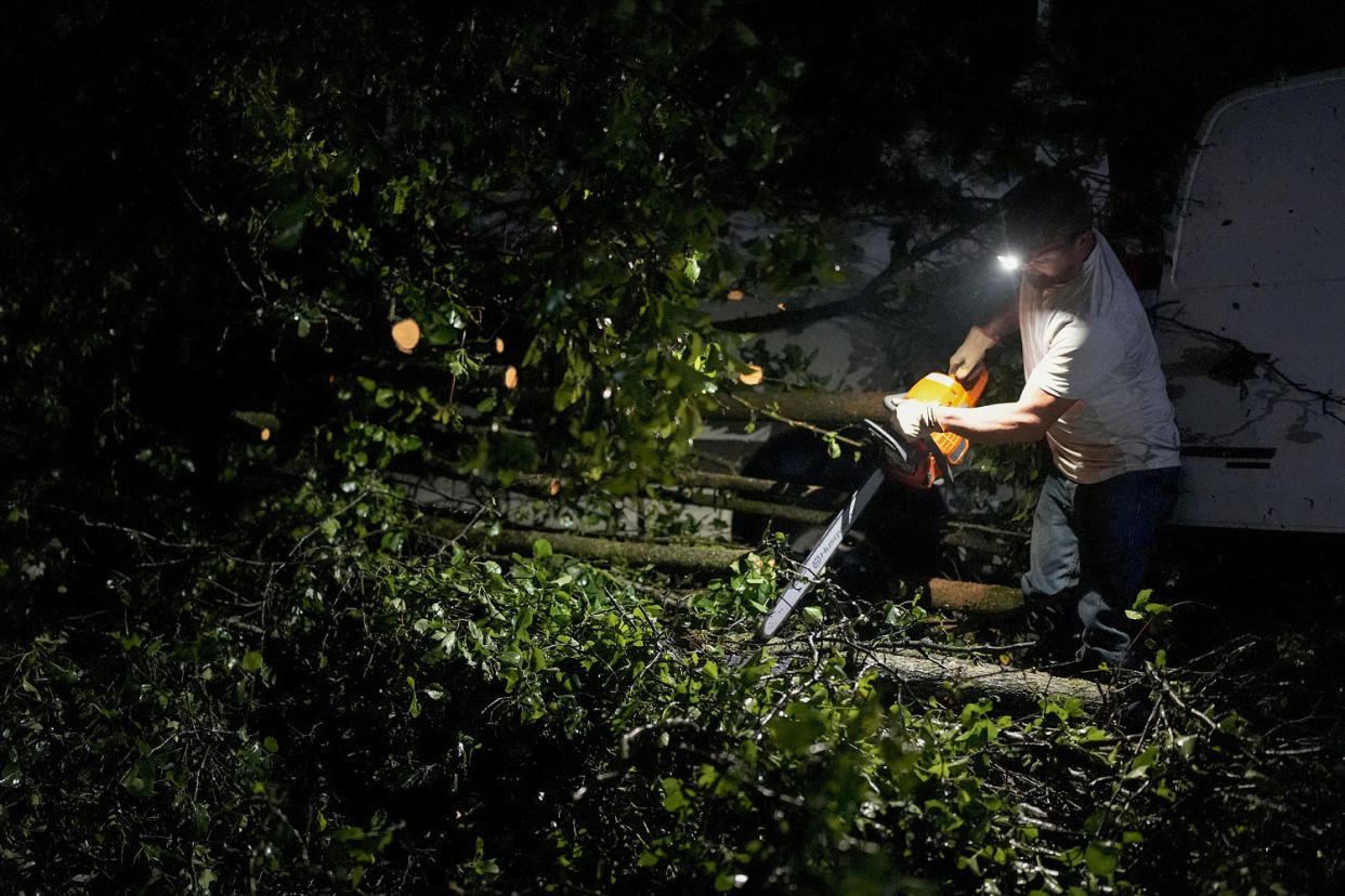 Storms kill at least three in the Southeast, as severe weather set to continue. (George Walker IV / AP)