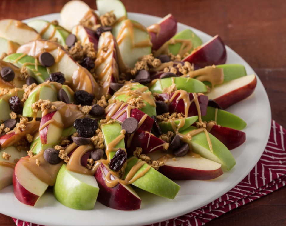 <p>Mark Boughton</p><p>Great for an after-school snack or for nibbling in front of the TV, these apple “nachos” are a healthier way to snack. </p><p><strong>Get the recipe: <em><a href="https://parade.com/841934/communitytable/honey-peanut-butter-apple-nachos/" rel="nofollow noopener" target="_blank" data-ylk="slk:Honey Peanut Butter Apple Nachos;elm:context_link;itc:0;sec:content-canvas" class="link ">Honey Peanut Butter Apple Nachos</a></em></strong></p>