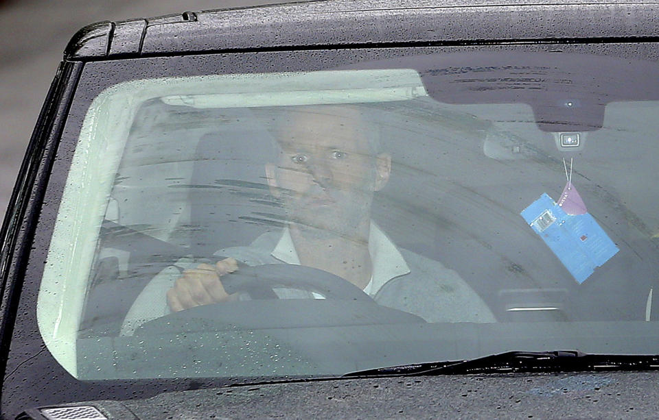 Manchester United's Ryan Giggs arrives at the clubs' Training Complex, Carrington, Manchester, England Tuesday April 22, 2014. Manchester United says manager David Moyes has left the Premier League club after less than a year in charge, amid heavy speculation he was about to be fired. United released a brief statement in its website Tuesday, saying the club "would like to place on record its thanks for the hard work, honesty and integrity he brought to the role." Giggs has been tipped to takeover on an interim basis. (AP Photo/PA, Dave Thompson) UNITED KINGDOM OUT - NO SALES - NO ARCHIVES