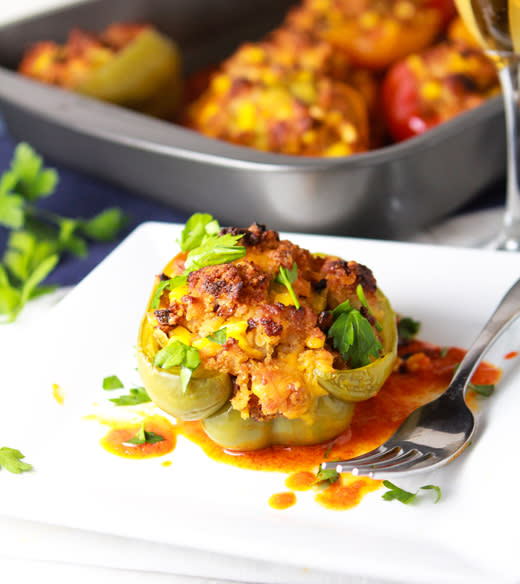 Cornbread-Stuffed Peppers