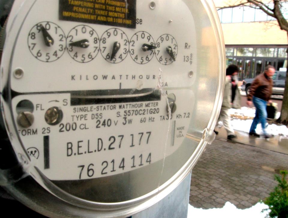 An electric meter in Burlington.