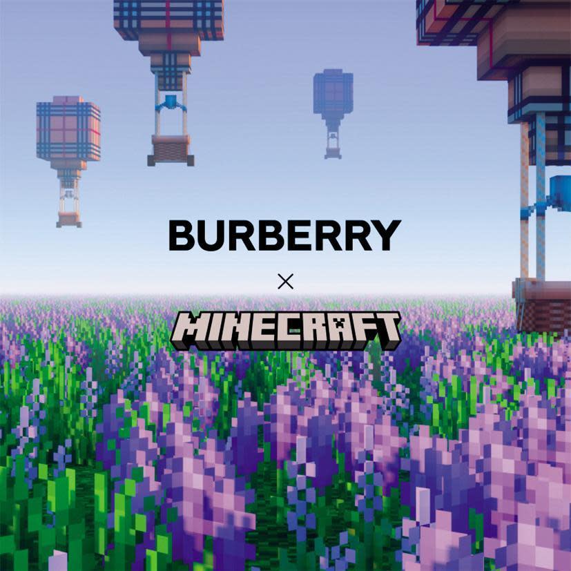 聯名限定場景中，有著BURBERRY熱氣球飄在賞心悅目的薰衣草田上空。 （BURBERRY提供） 