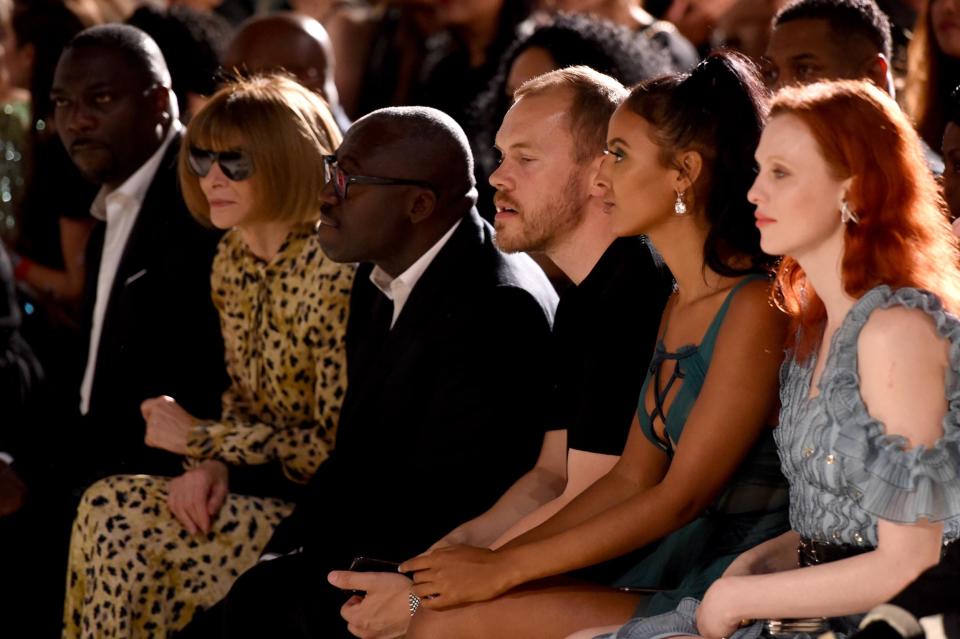 Anna Wintour, Edward Enninful, Maya Jama and Karen Elson (Getty Images)