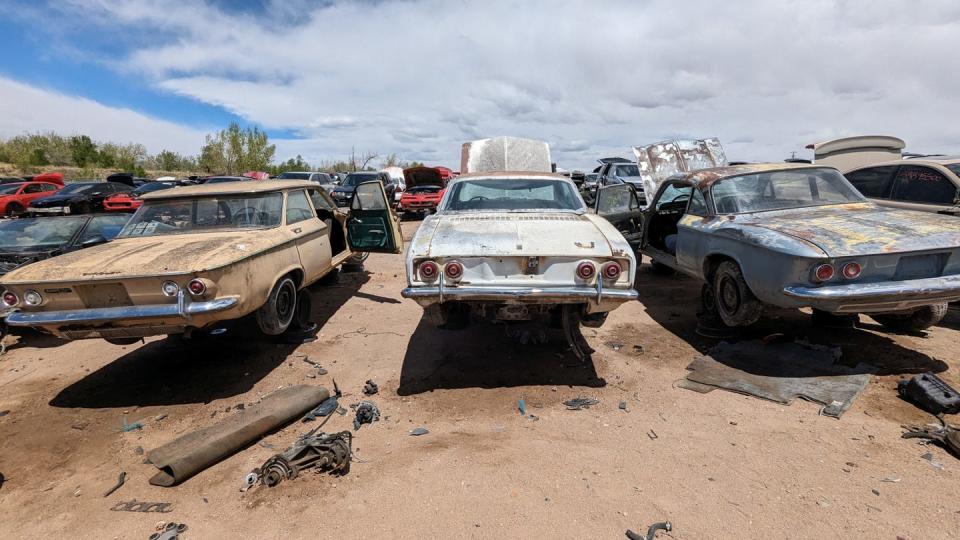 1968 chevrolet corvair in colorado wrecking yard