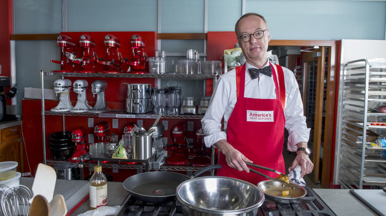Christopher Kimball in the kitchen