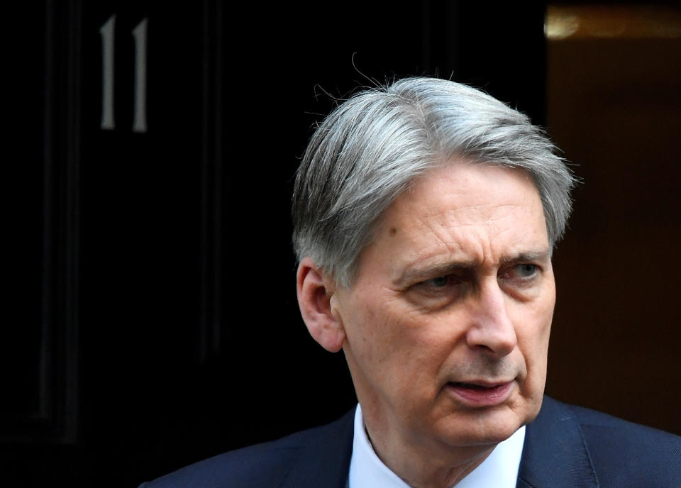 Chancellor Philip Hammond doubled down on his criticism of Boris Johnson in a series of interviews (Reuters)