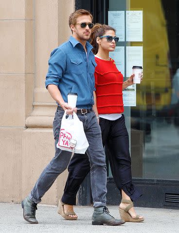 <p>Tom Meinelt / Splash News</p> Ryan Gosling and Eva Mendes in New York City