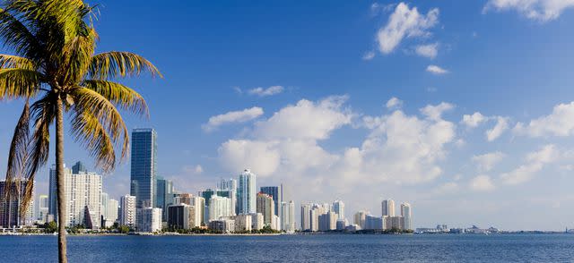 <p> Getty Images</p> Panoramic view of the Brickell and downtown Miami city skyline