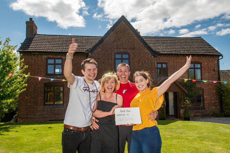 GV of Grafton Farm, Shropshire, that has been raffled off.  See SWNS story SWMDraffle.  The prize draw, for Nigel and Jane Chaloners six-bedroom home at Grafton Farm  set in approximately three acres of land in Loppington, near Wem  will be held today Thursday 14 May 2020.  Mr and Mrs Chaloner are donating £120,000 from the proceeds of the draw to The Severn Hospice. The home was valued at £650,000.  They sold their full allocation of tickets for the house - 550,000 at £2 each, raising £1.1m in total.  Mrs Chaloner said that the family had been bowled over by the positive response and generosity of spirit of everyone who has entered". (SWNS)