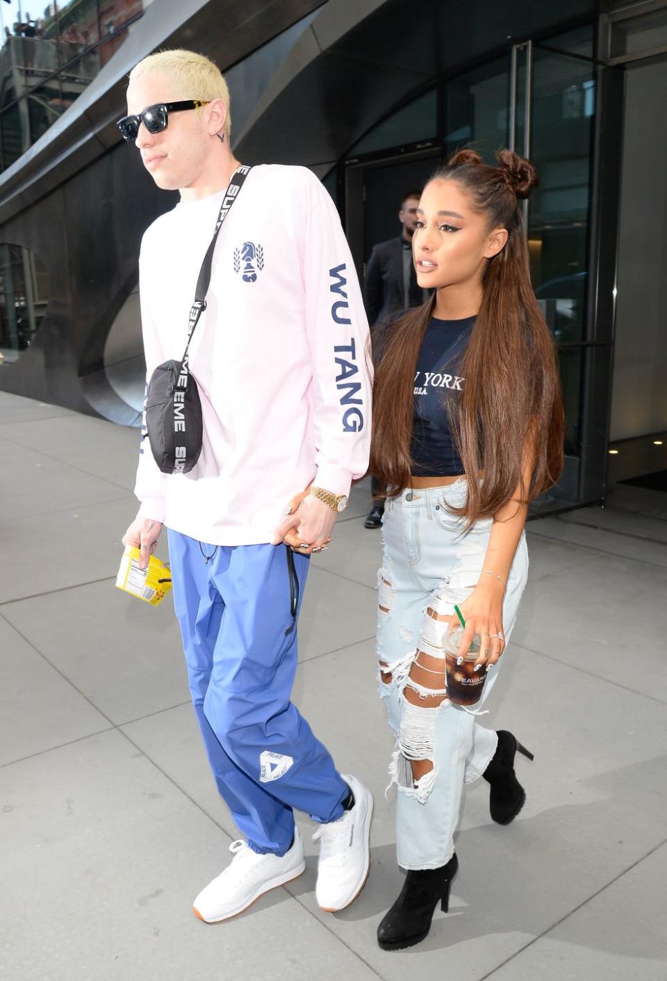 <p>Need to spice up your casual day outfit? Look no further than the "Thank U, Next" singer's relaxed jeans and a tee. </p>