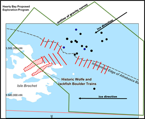 Location Map of the Radioactive Boulder Trains