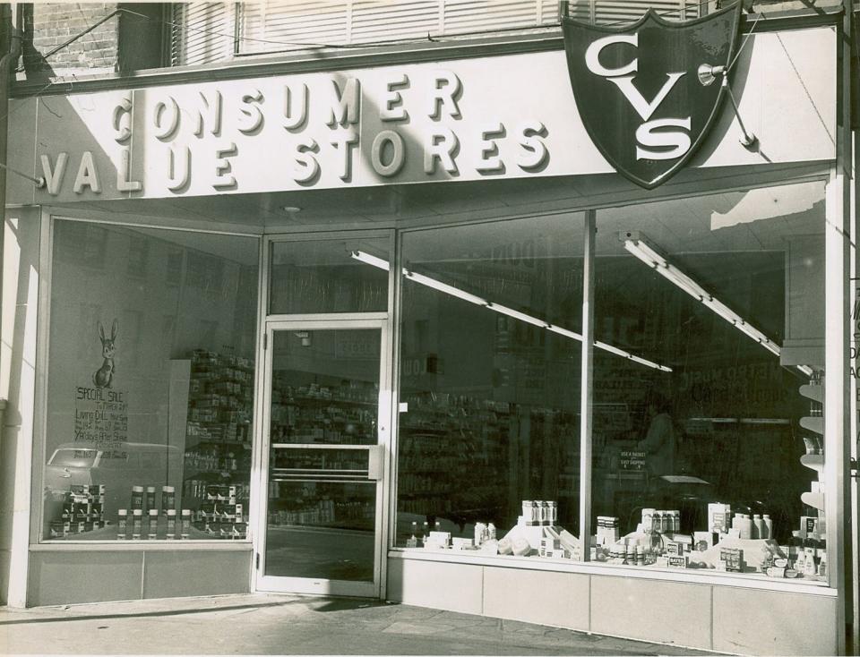 A company photo of the first of the Consumer Value Stores – later shortened to CVS – located in Lowell, Mass.  [Provided by CVS]