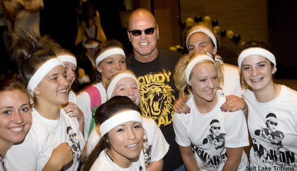 Legendary NFL quarterback Jim McMahon at Roy High in Utah