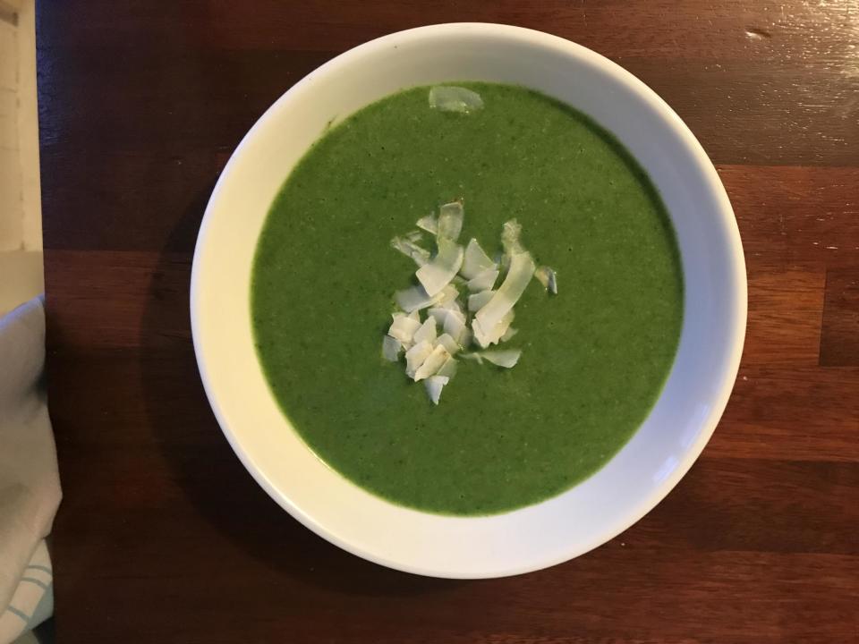 Victoria Stewart's spinach and coconut soup