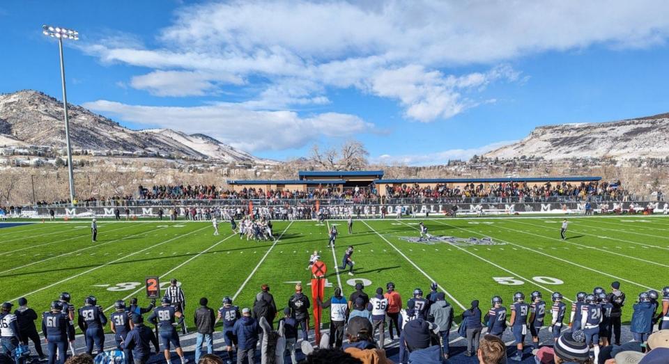 PHOTO: An Orediggers football game on Alumni Field at Marv Kay Stadium at the Colorado School of Mines, in Golden, Colorado, is pictured. (Courtesy Brian Ziv)