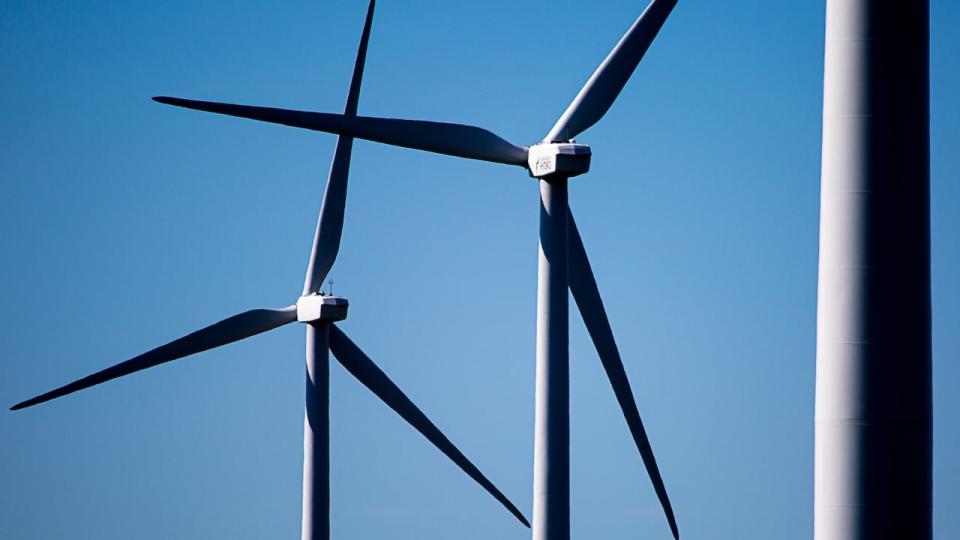 Wind turbines in operation north of Shelburne, Ont. taken on July 23, 2016.