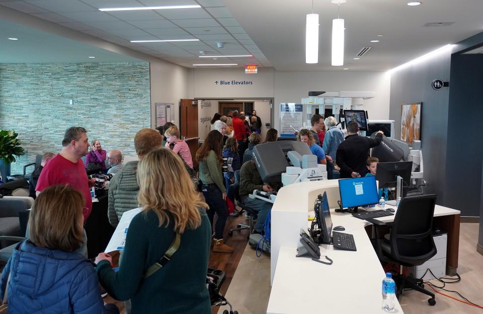 Visitors tour OhioHealth Pickerington Methodist Hospital during a community open house on Saturday, Dec. 2, 2023. The facility opens for service on Wednesday, Dec. 6, 2023.