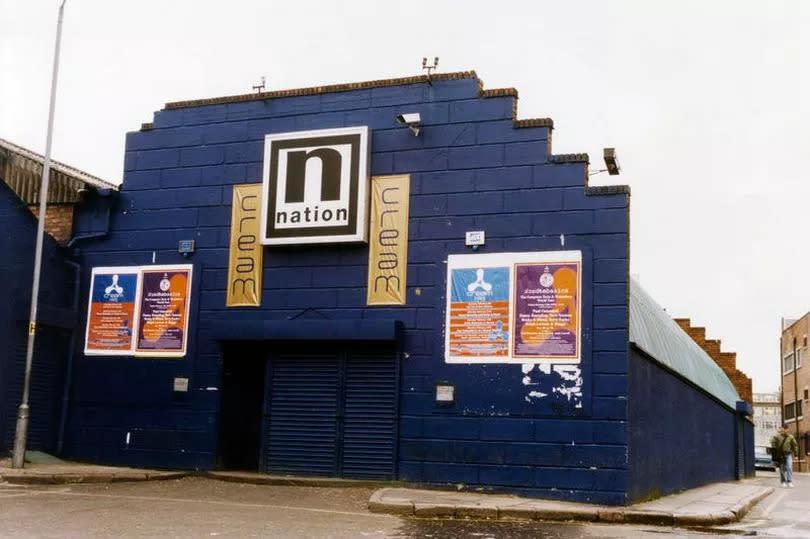 Outside view of Cream nightclub, Liverpool. February 16, 1995