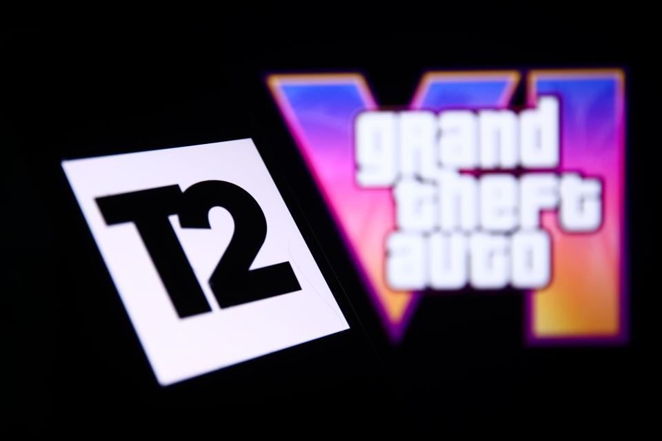 Take-Two Interactive logo next to GTA6 banner