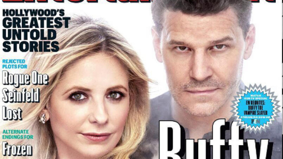 Das Cover von "Entertainment Weekly" mit Sarah Michelle Gellar und David Boreanaz