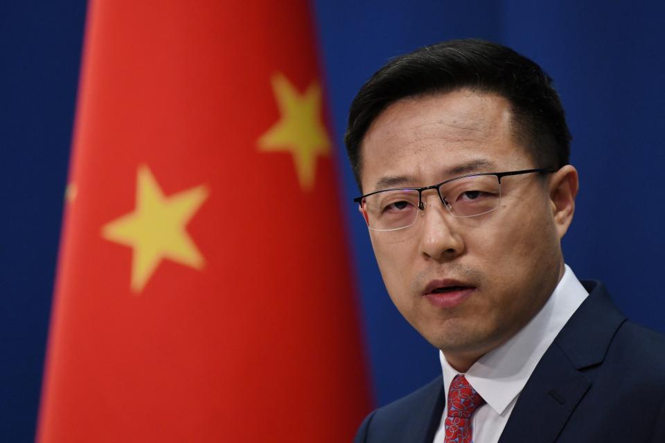 Chinese Foreign Ministry spokesman Zhao Lijian is pictured.