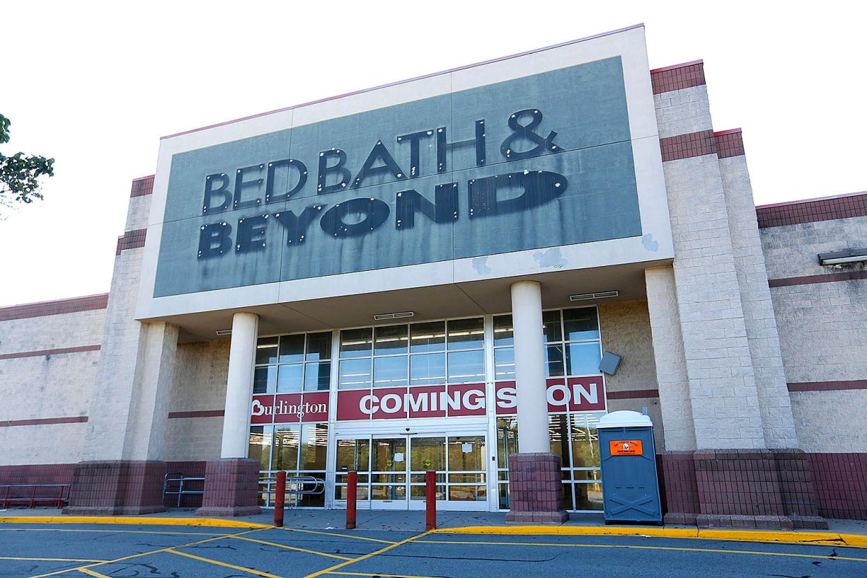 The closed Bed Bath & Beyond store at The Marketplace at Braintree.