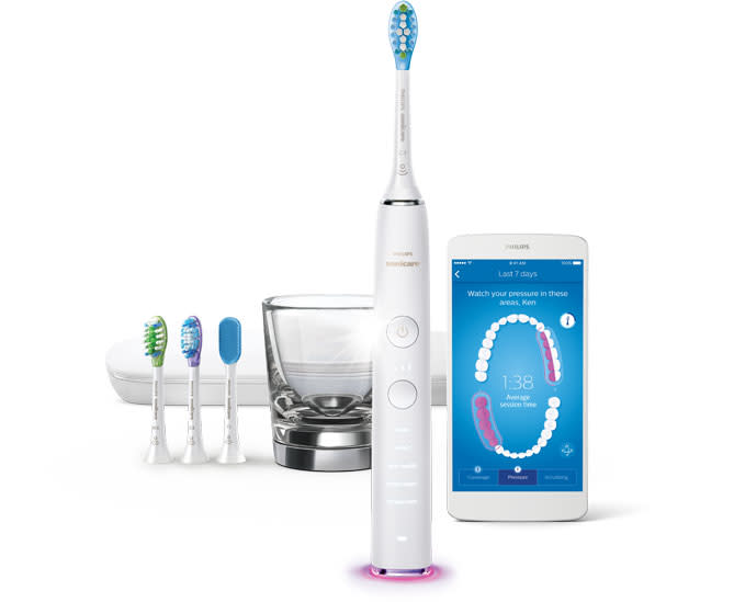 <p>Take your man’s twice daily toothbrushing sessions to a whole new level with this exciting gadget. Source: <a rel="nofollow noopener" href="https://www.davidjones.com/hx9924/06-sonicare-diamondclean-connected-toothbrush-white-21504452?cstrackid=1139020b-a56c-41cd-9e4b-46b0ece0cd37&utm_source=Philips&utm_medium=channelsight&utm_campaign=CSbutton&utm_content=1139020ba56c41cd9e4b46b0ece0cd37" target="_blank" data-ylk="slk:Philips/Myer;elm:context_link;itc:0;sec:content-canvas" class="link ">Philips/Myer</a> </p>