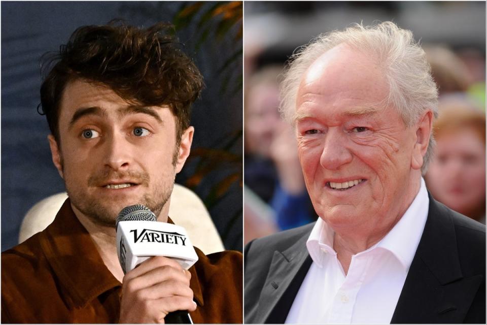 Daniel Radcliffe (left) and Michael Gambon (Getty Images)