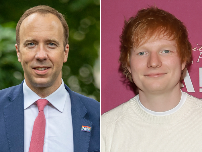 Matt Hancock and Ed Sheeran (Getty Images)