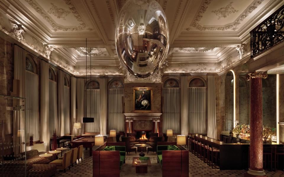 The lobby bar of The London Edition