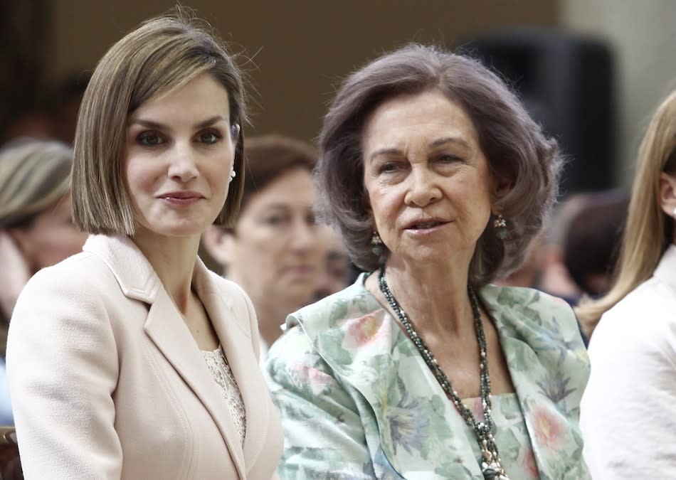 Letizia y doña Sofía, el eterno cuento de la nuera y su suegra (GTres).