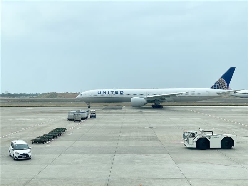 聯合航空首班台北飛往舊金山的復飛班機今天下午起飛。（圖／聯合航空提供）