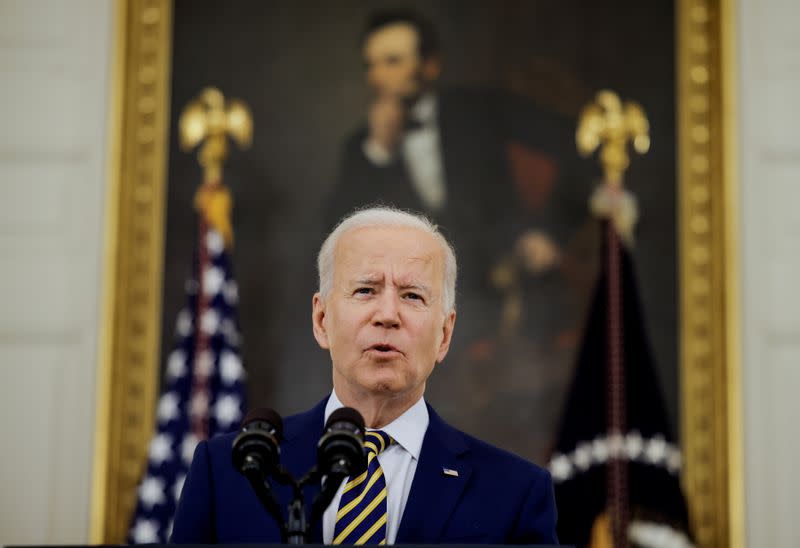 U.S. President Biden delivers update on administration's coronavirus response from the White House in Washington