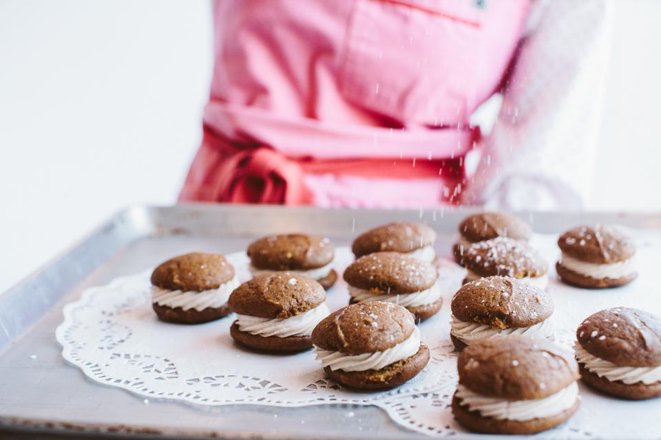 Pumpkin Whoopie Pies at Muddy's Bake Shop.