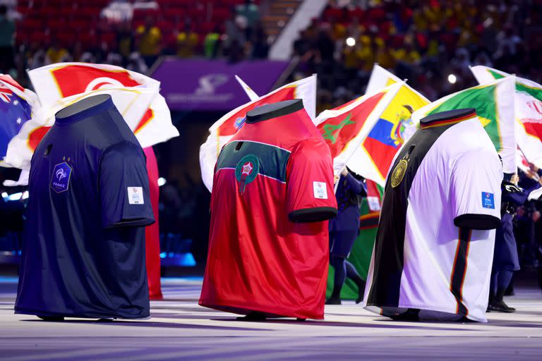 Las camisetas de algunos de los equipos participantes de Qatar 2022