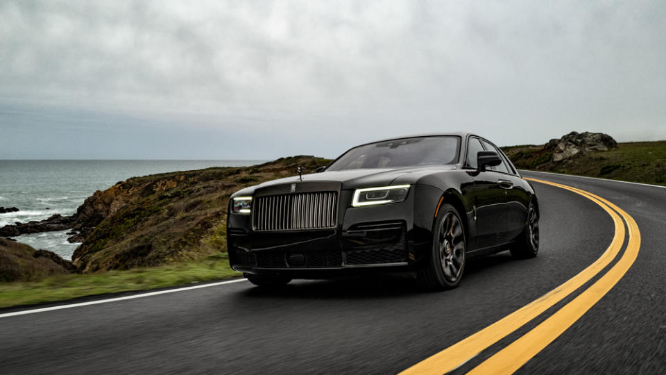 The Rolls-Royce Black Badge Ghost finished third behind the Ferrari 812 GTS and winning Bentley Continental GT Speed at Robb Report’s 2022 Car of the Year. - Credit: Photo by Robb Rice.