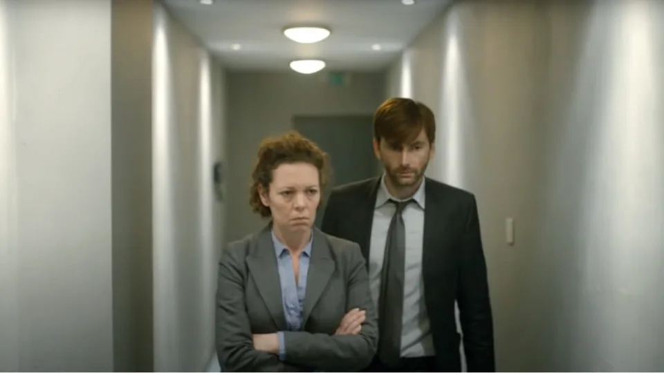 Olivia Colman and David Tennant on Broadchurch