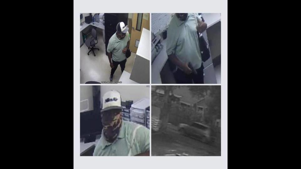 Coral Springs police say these video stills are from the Oct. 25 armed robbery of the Publix at 11600 W. Sample Rd.