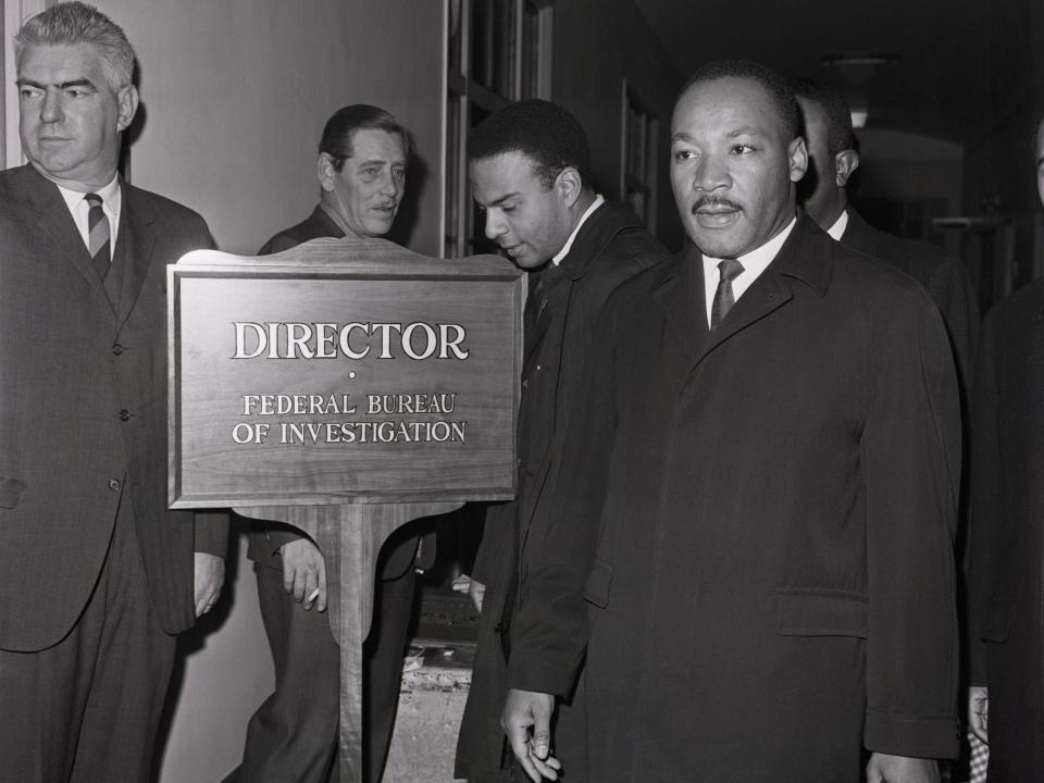 Martin Luther King Jr. arrived at the FBI offices to speak with J. Edgar Hoover.