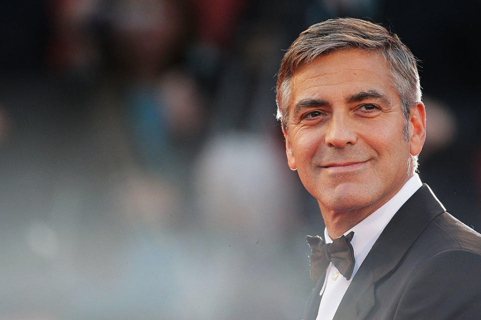 Clooney at a red carpet