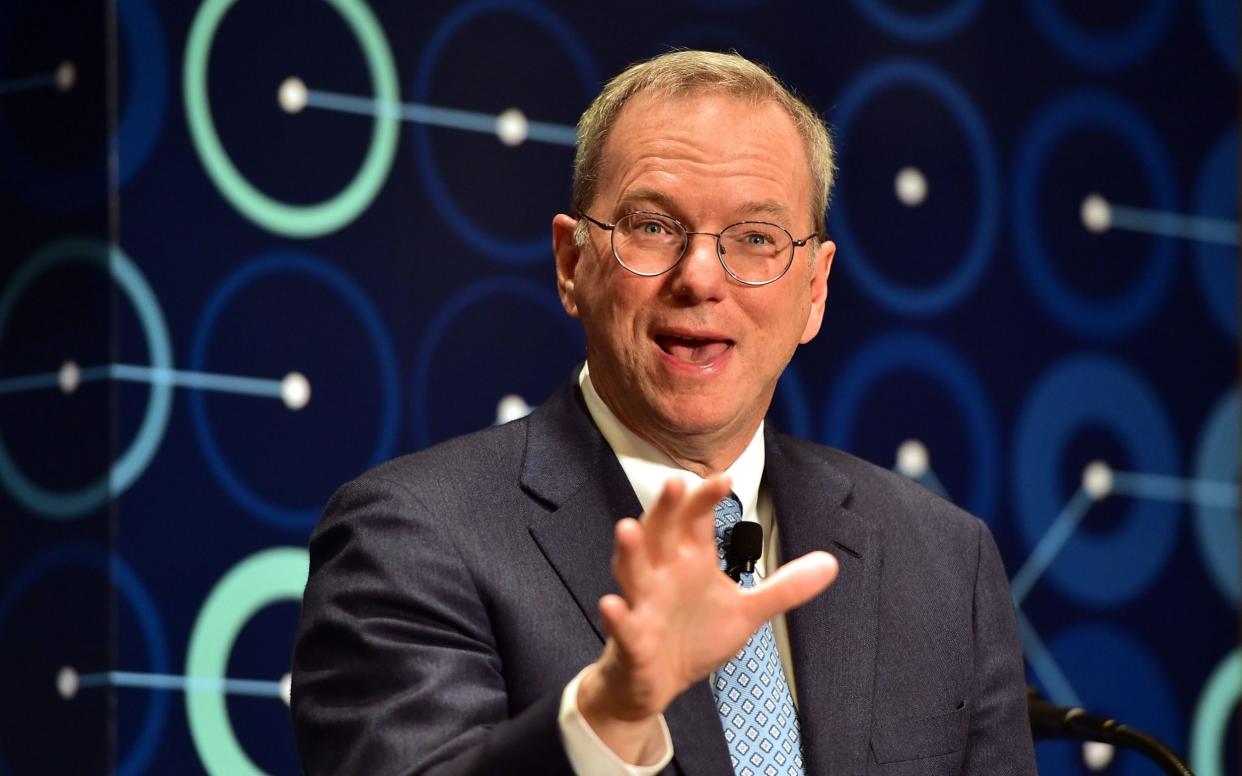 Eric Schmidt, the executive chairman of Google owner Alphabet - AFP