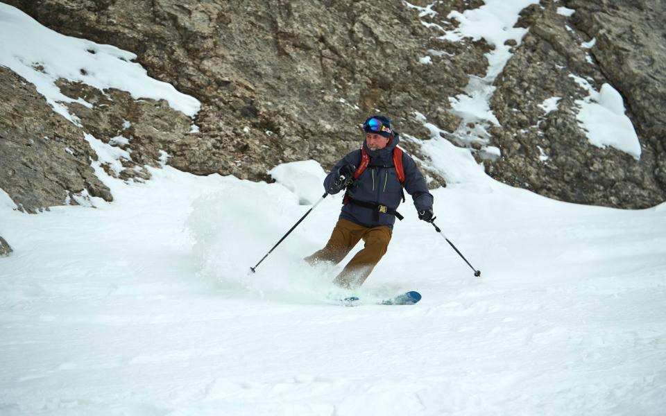 Ken Scott on the slopes in Engelberg, Switzerland