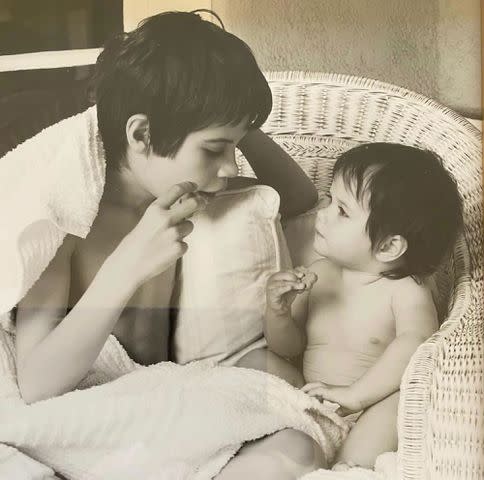 <p>Ella Bleu Travolta/Instagram</p> Ella Travolta shared this throwback photo of her with Jett.