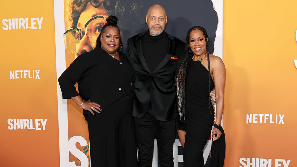 Reina King, John Ridley and Regina King attend the Los Angeles Premiere of Netflix's Shirley at The Egyptian Theatre Hollywood on March 19, 2024 in Los Angeles, California.